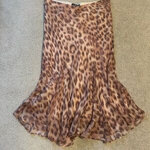J. Crew Leopard A-Line Fit and Flare Medium Lined Skirt New w Tags